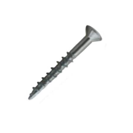 Wood Screw, #8, 1-1/2 In, Zinc Plated Stainless Steel Flat Head Combonation Phillips/Slotted Drive